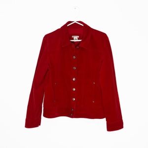 Red velvet jacket